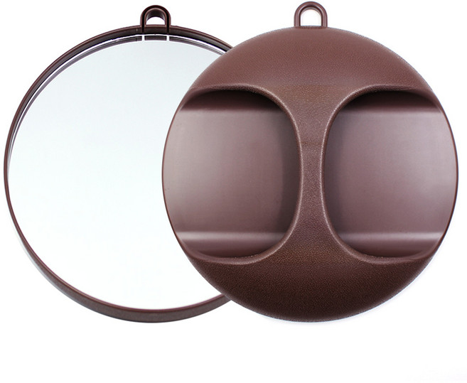 머리앤 원형 뒷거울 미용 거울, 1개, 검정