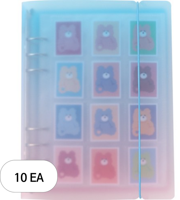 워너디스 A5 6공 띠부씰 바인더 세트, 03 블루핑크, 10세트