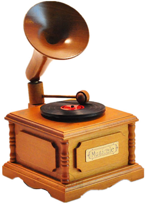 원목 고전 측음기 모형 오르골 복고 감성 빈티지 앤틱 인테리어 소품 생일 개업 선물, 단일품목