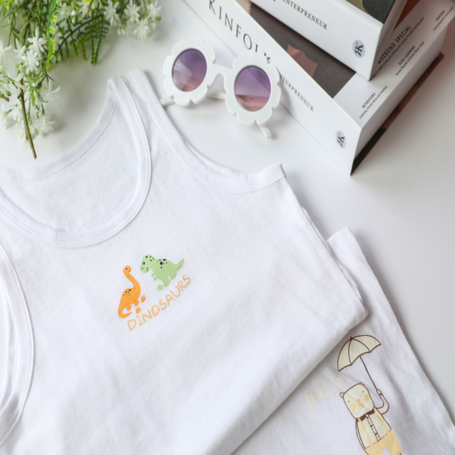 행복한쇼핑몰 남아용 백런닝 베어앤디노 3종 세트