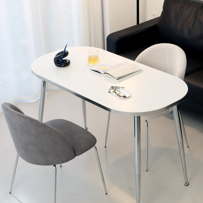 상도가구 더메종 헤일리 2인용 식탁 세트 (1200식탁 1개+모아체어 2개), 아이보리