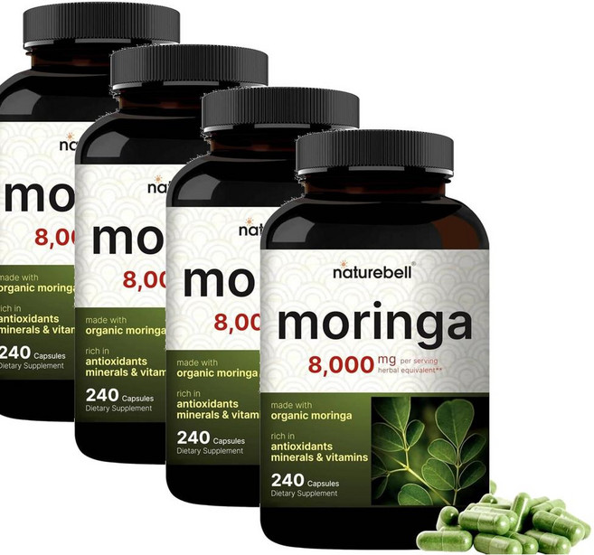 네이처벨 모링가 8000mg 캡슐 NatureBell Moringa, 240정, 4개