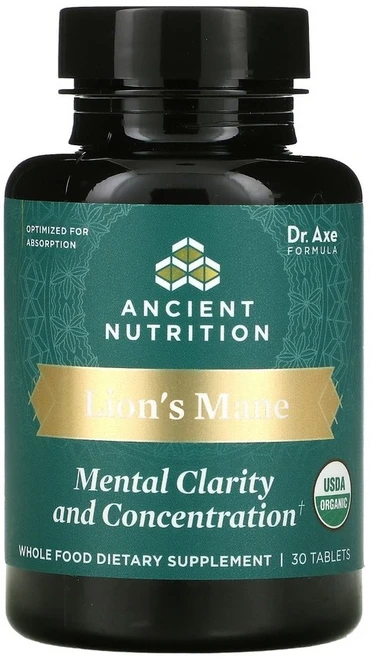 Ancient Nutrition 노루궁뎅이버섯 멘탈 클리어리 앤드 콘센트레이션 30정, 1개 - 쿠팡