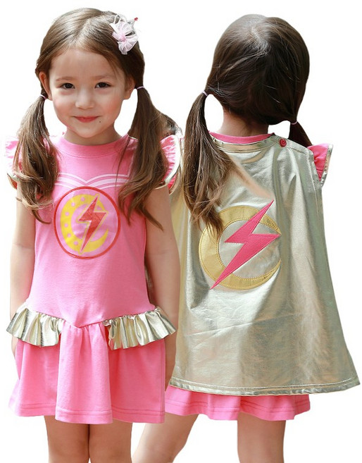 민소매 EBS정품 번개걸 옷 불빛 원피스 망토 세트 구성