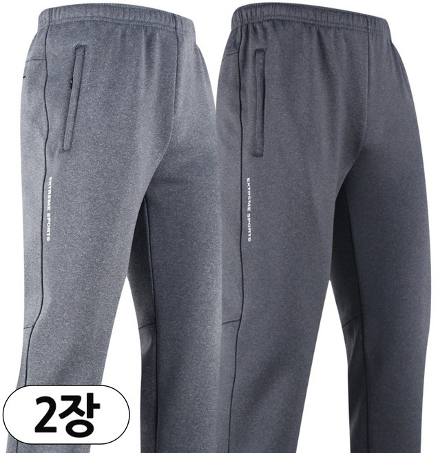 2장 [더빅보스] 겨울 남성용 P 902 멜란지 트레이닝 _ 기모안감 보온 방한 빅사이즈 M~5XL 스판 우수하고 착용감 좋은 기본 데일리 밴딩바지 B889