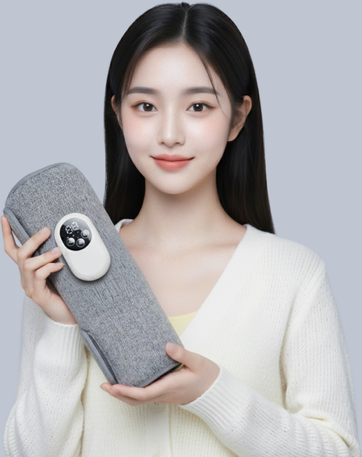 공기압 무선 종아리 마사지기 팔 다리 휴대용 1P 2P 강도조절, 그레이, 1개