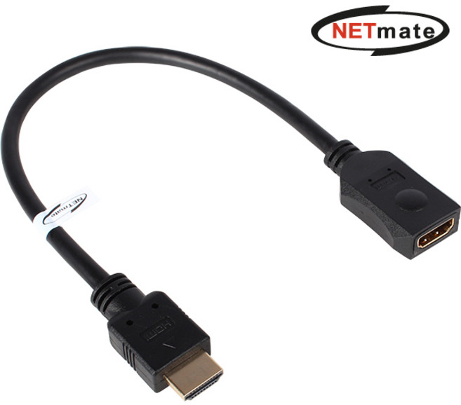 강원전자 넷메이트 HDMI 1.4 연장 케이블 0.3m (FullHD 3D) NMC-HF030B, 1개