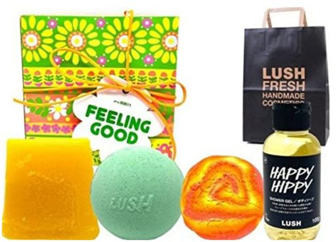 LUSH 러쉬 선물 세트 필링 굿 샤워젤 바스밤 비누, 1개