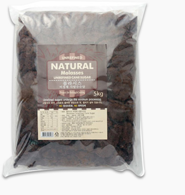몰라시스 비정제 사탕수수당, 5kg, 1개