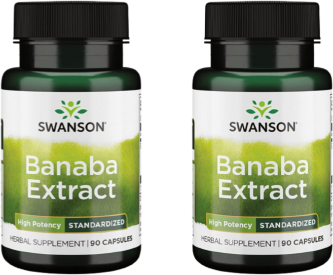 스완슨 바나바리프 바나바잎 영양제 90캡슐 2개, 90정