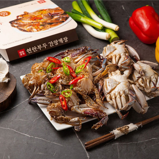 (레드꽃게) 국내산 연안부두 간장게장(1kg), 1개