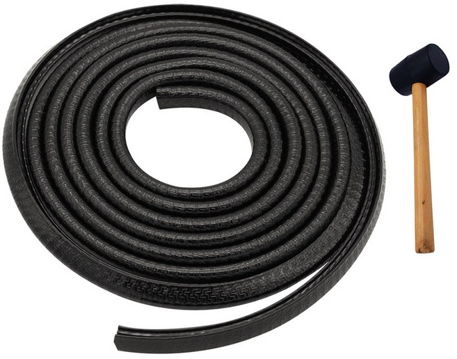 오토바이 윈드스크린몰딩 헬멧 카울치마 윈드가드 (5M+고무망치), 블랙