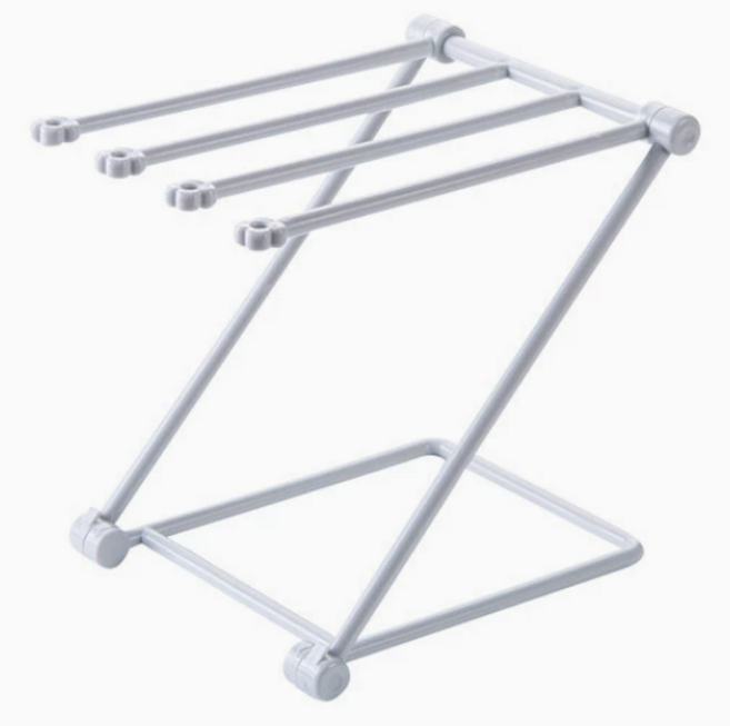 접이식 4팔 경량 주방용 행주걸이 건조대, 회색