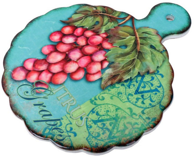 도자기 냄비받침 세라믹 후라이팬받침, 포도, 1개