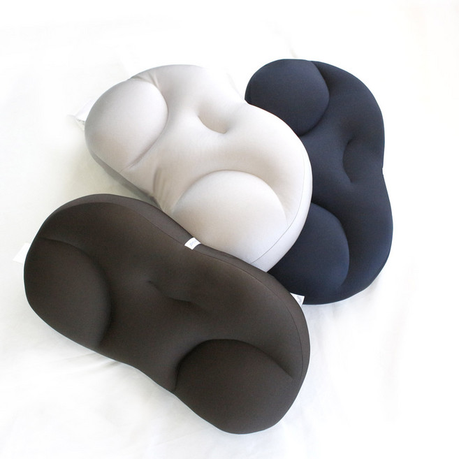 린더스위스 에어비즈 비즈 베개 전체 세탁 가능 경추 베개, 딥네이비, 1개