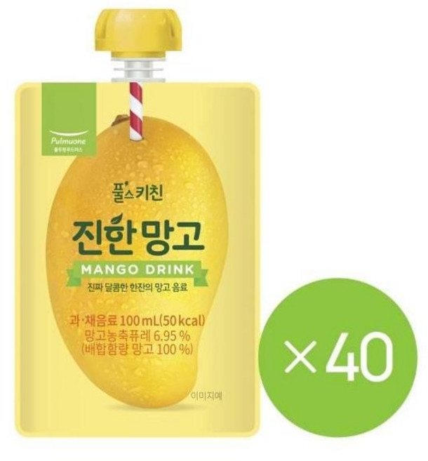 풀스키친 진한 망고주스, 400개, 100ml
