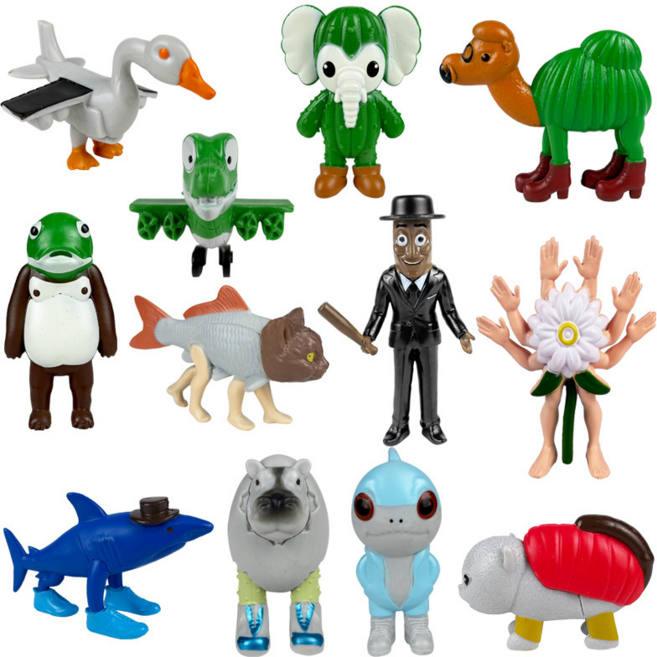 vsyoy 이탈리안 브레인롯 Italian brainrot 캐릭터 피규어 인형 세트, 5세트