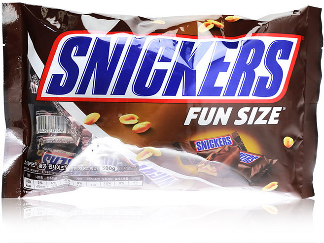 스니커즈 펀사이즈 초코바, 500g, 1개