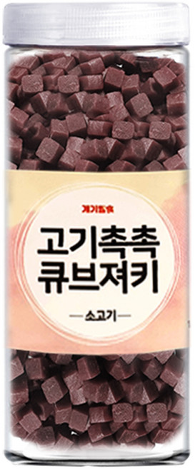 개기월식 고기촉촉 큐브져키 강아지 간식, 소고기, 1.1kg, 1개