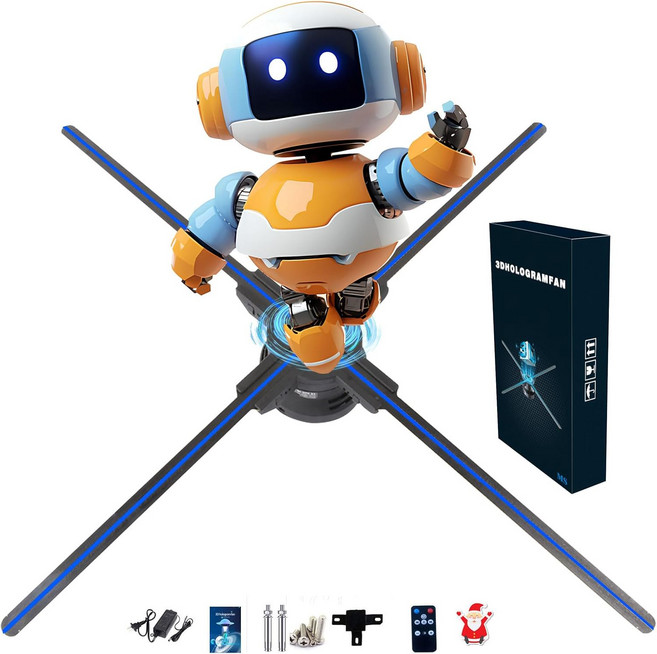 3DHologramFan 2256CM WiFi 및 Bluetooth 기능 포함 3D 홀로그램 팬 672개의 HD LED와 2000개의 CDm 밝기 1500개의 비디오 프로젝터 지원