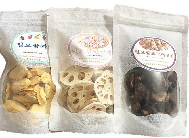 동결저온튀김 표고칩 연근칩 동결건조 복숭아칩 3팩, 1개, 200g