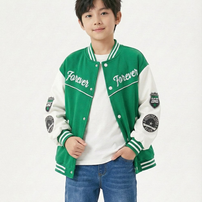 UPPERCUT 주니어 남아 여아 공용 야구점퍼 항공자켓