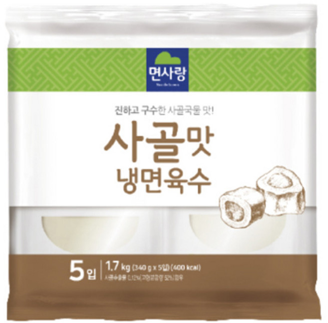 [비에스푸드몰]면사랑 사골맛냉면육수 실온, 340g, 10개