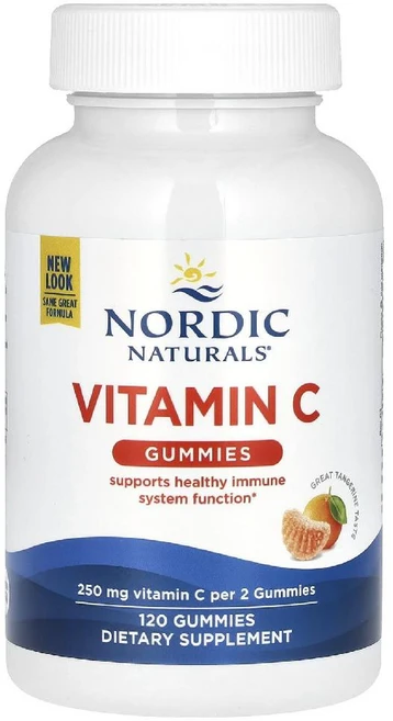 Nordic Naturals 노르딕내추럴 비타민 C 구미 탈트 탠저린-120구미-60회분 2개, 1개, 120정 - 쿠팡