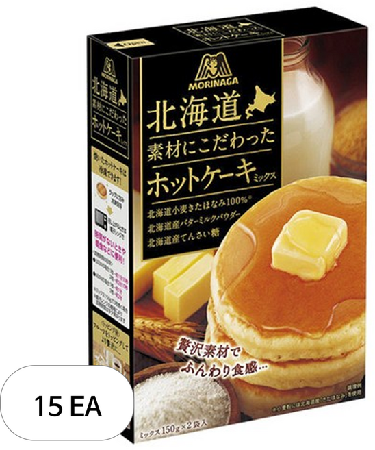 모리나가 홋카이도 핫케익 믹스, 300g, 15개