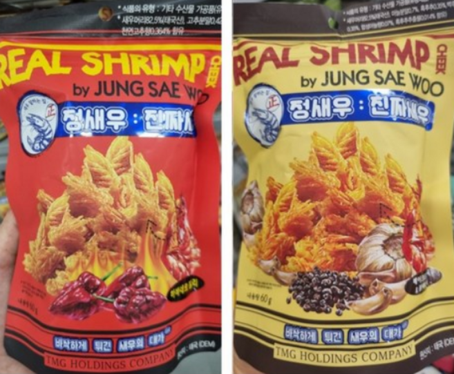 바삭하게 튀긴 새우의 대가 real shrimp 정새우 하바네로칠리 60g+베이크드갈릭 블랙페퍼 60g, 60g, 2개