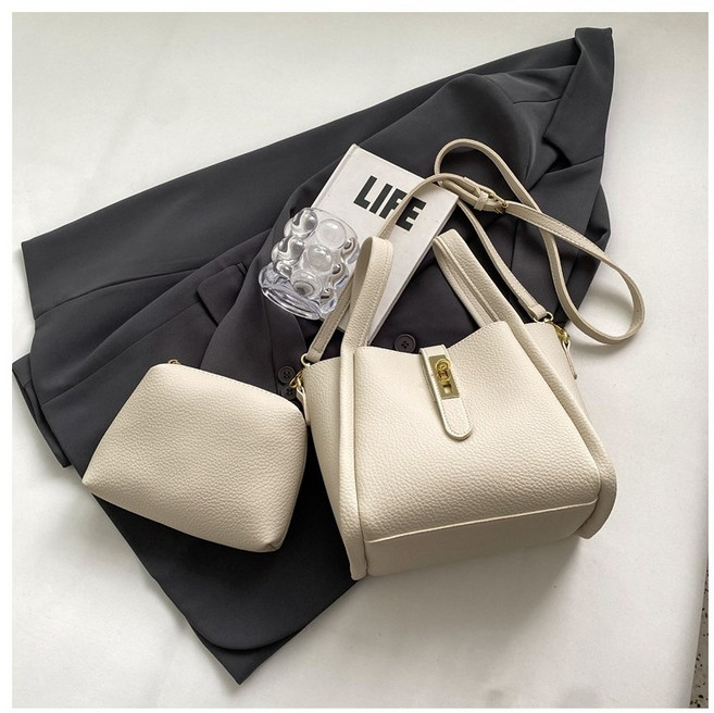 마이탬 H 명품 스타일 데일리 레더트랜디 2026 솔리드 크로스 숄더 크로스 토드백 파우치포함