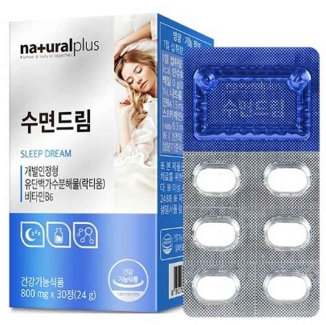 내츄럴플러스 수면드림 락티움, 30정, 1개 - 쿠팡
