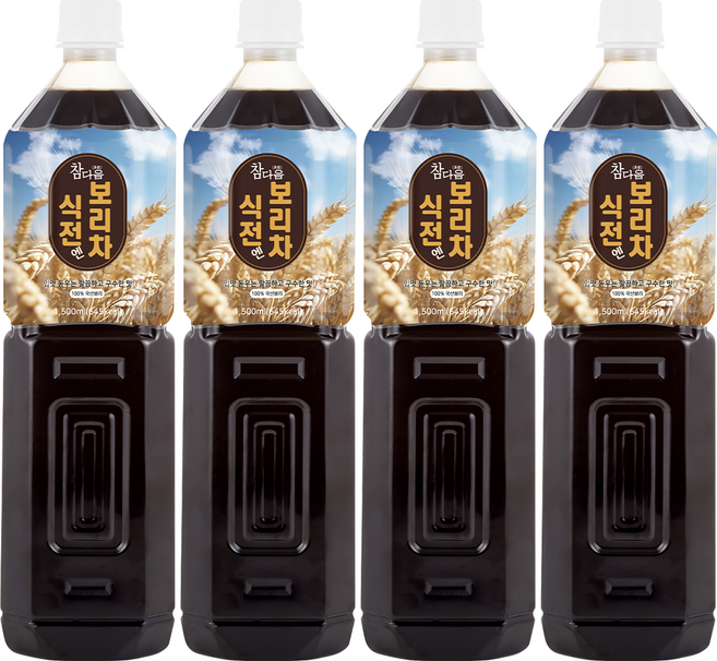 참다음 식전엔 보리차 진액 무가당 보리원액 액기스 1.5L 4개, 없음