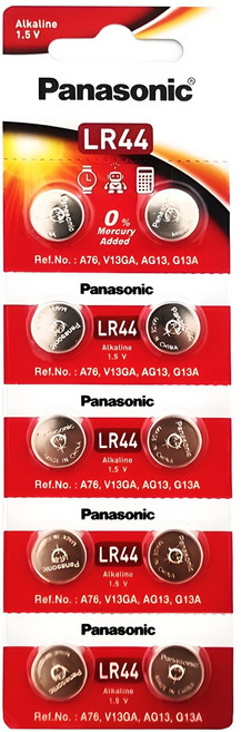 파나소닉 알카라인 코인건전지, 10개입, 1개
