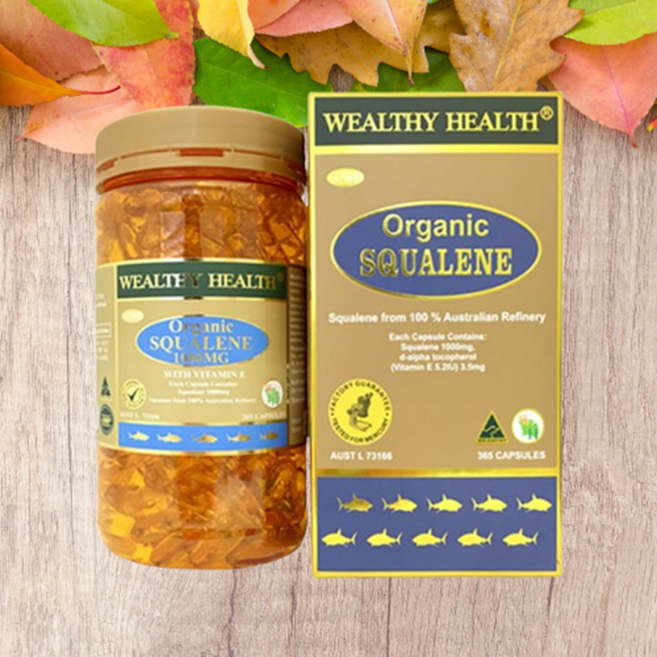 웰시헬스 호주산 스쿠알렌 스꾸알렌 비타민E 1000mg 365캡슐, 1개
