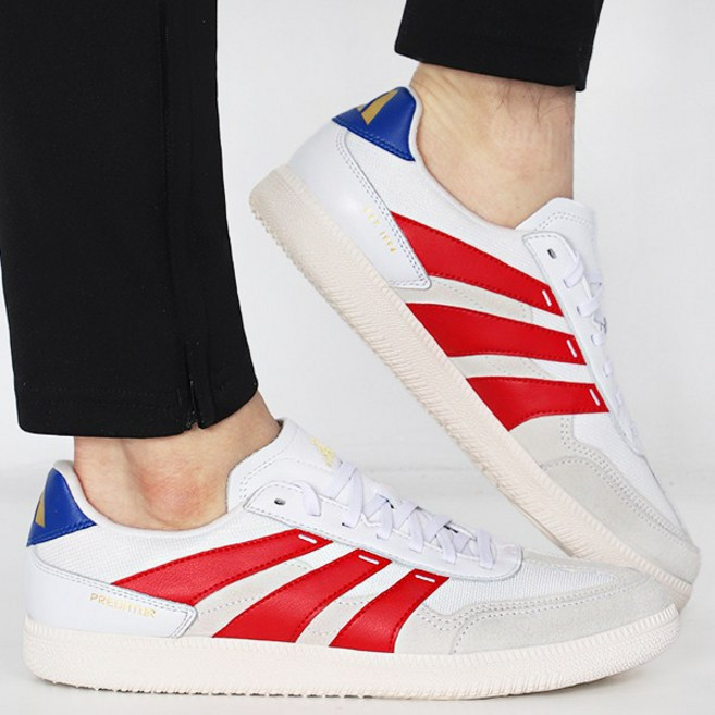 아디다스 인도어화 프레데터 24 FreeStyle 화이트-블루-레드 3S 로고