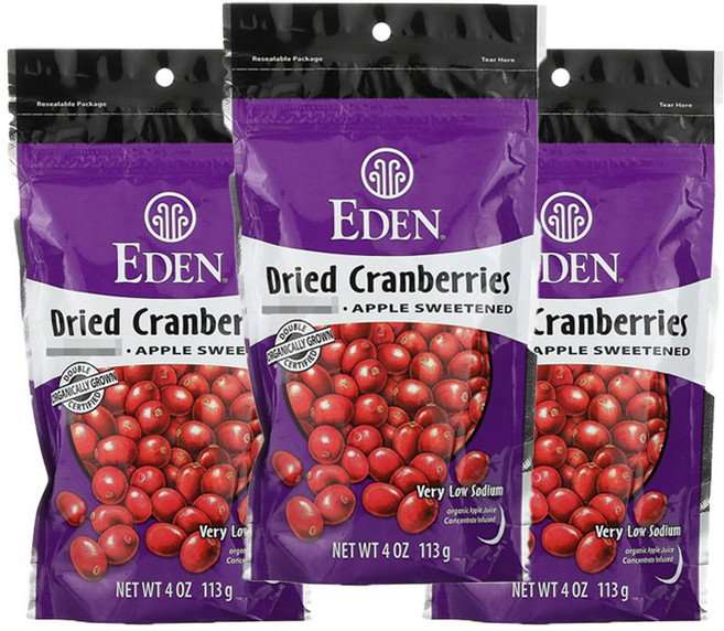 에덴푸드 드라이드 건조 크랜베리 113G x 3개