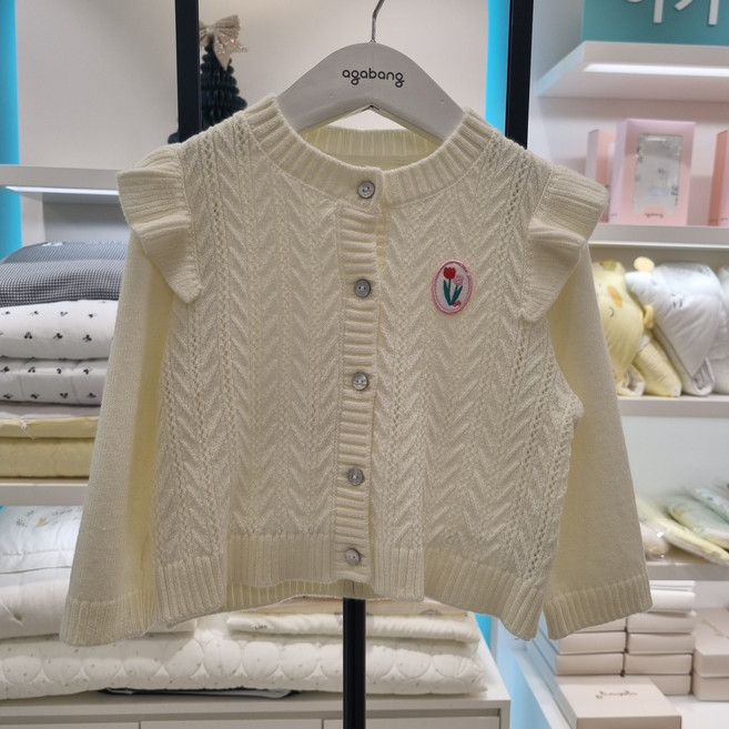 아가방 수성동아NC 2025 봄 신상~~ 50% 어깨프릴이 사랑스러운 선물하기 좋은 여아 봄 가디건