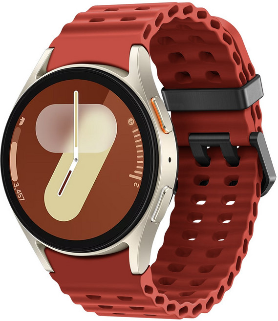 갤럭시워치 7 호환 6 5 4 마린 무늬 클래식 스트랩 방수성 스포츠 밴드 40mm 44mm 45mm 43mm 47mm 42mm 46mm, 레드