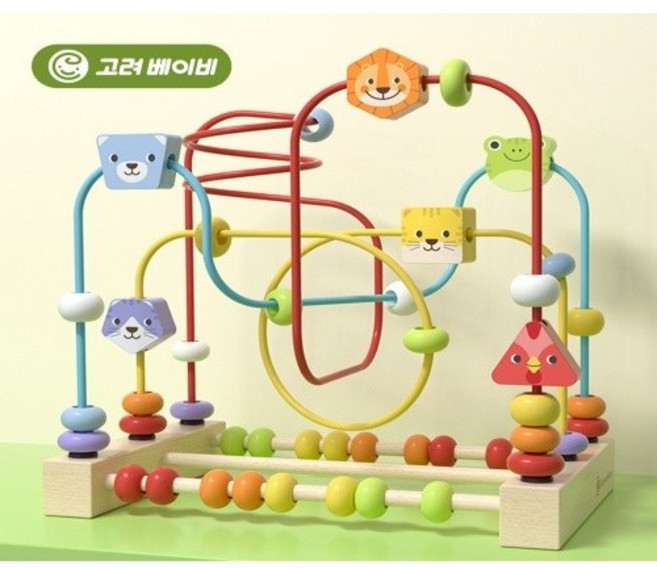 GB 원목구슬 롤러코스터(과일 / 동물 중 택 1), 01) 과일롤러코스터, 1개, 01) 과일롤러코스터