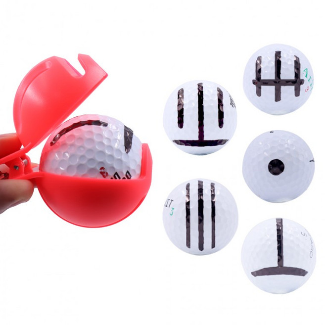 골프 원형 볼라이너 퍼터라인마킹 볼마커 미니펜 포함, 블랙, 블랙, 1개