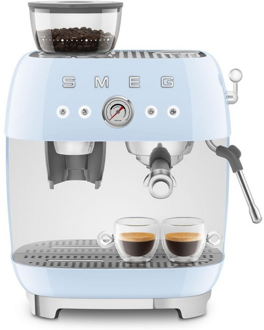 스메그 에스프레소 반자동 그라인더 커피 머신 파스텔 블루 EGF03, 1개