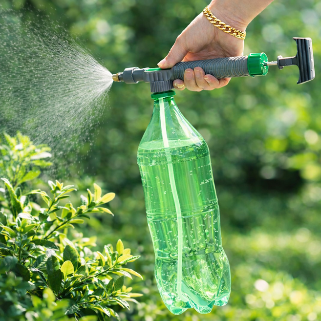 페트병 압축 분무기 물뿌리개 스프레이건 재활용 휴대용 원예용품, 그레이, 2개