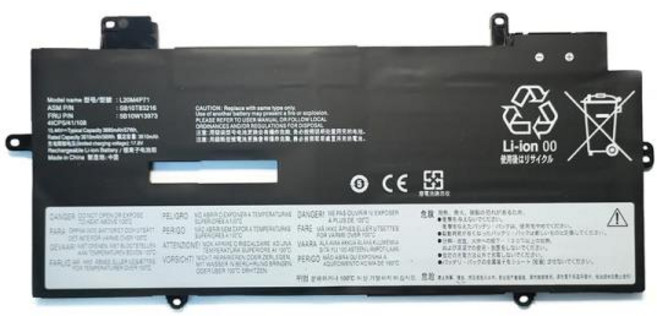 레노버 씽크패드 X1 카본 9세대 10세대 요가 2021 시리즈 L20C4P71 15.44V 57Wh 3695mAh 배터리, 1개, 01 WHITE