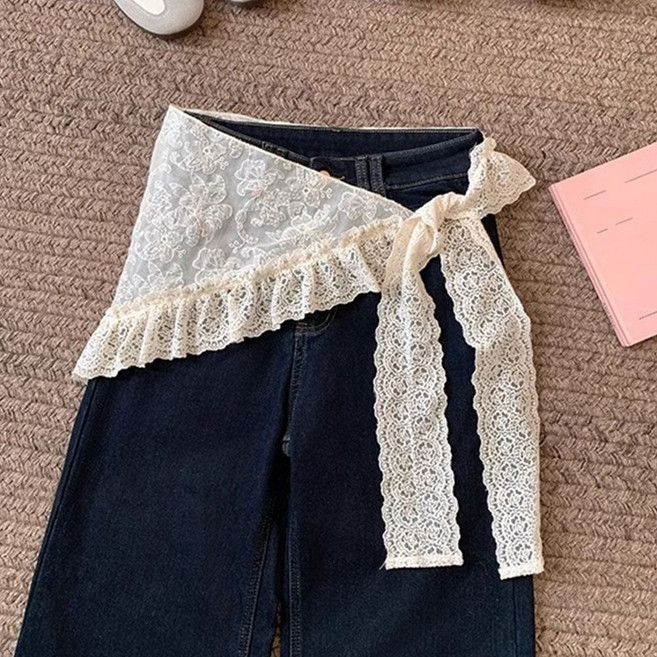 삼각 레이스 레이어드 랩 스커트SD