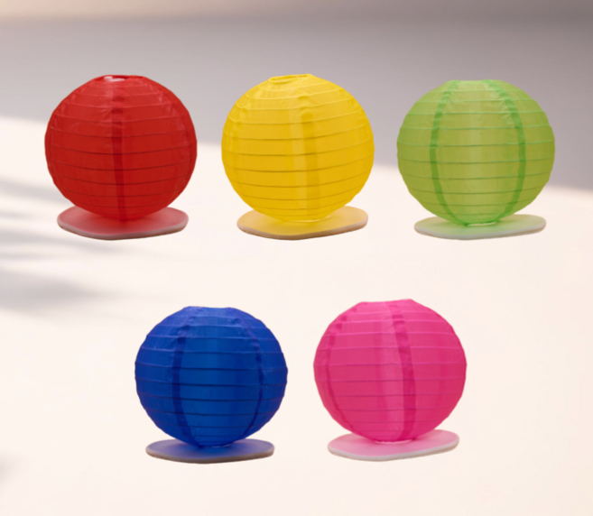 고급 미니 소원등 (대) 만월등 소원성취 초파일 연등 5색 (10개), 파랑(10개)