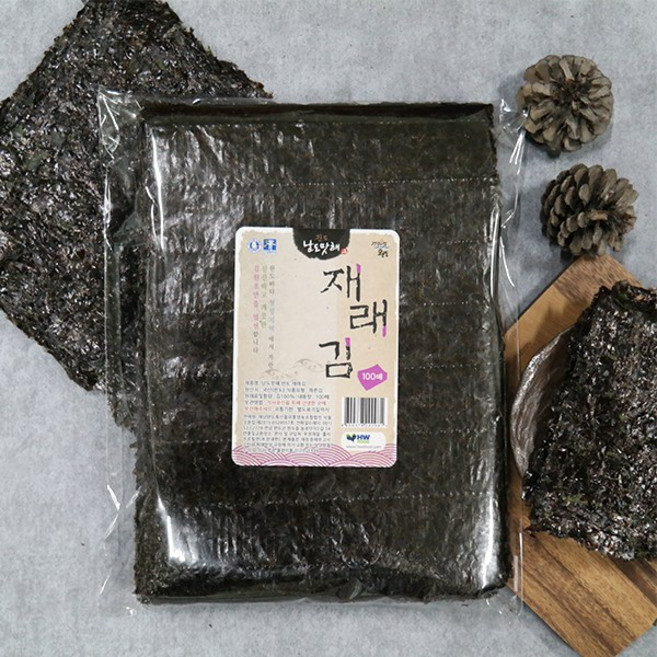 남도맛해 [완도] 지주식 햇 재래김 완도특산물 산지직송!, 1봉, 100장