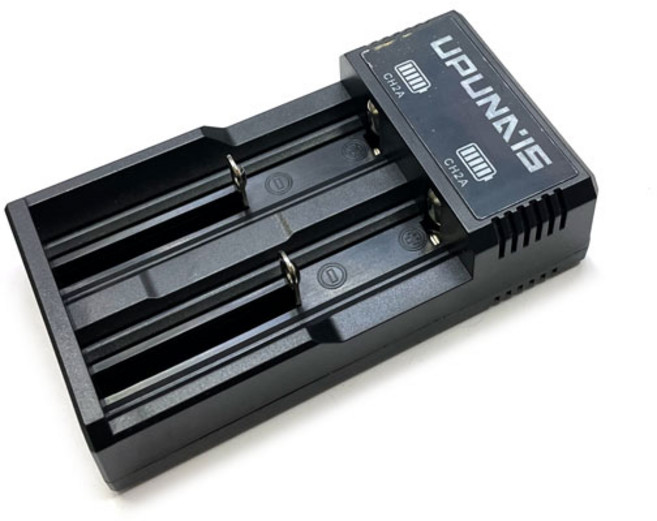 리튬이온 배터리 2구 충전기 CH2A 18650 - USB 5V 2A 사용, 1개