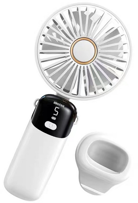 루이스 무선 급속 휴대용 선풍기 거치 스탠드 팬 휴대용 핸디 손 선풍기, 화이트