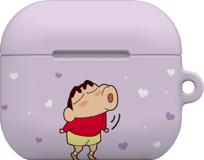 짱구는 못말려 짱구 위티 에어팟4 하드 케이스, 뽀뽀 짱구, 1개